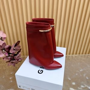 Givenchy Straight-Leg Shiny Leather Boots Gate15490