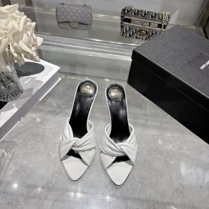 Saint Laurent Chunky Heeled Pointed-Toe Sandals Gate359