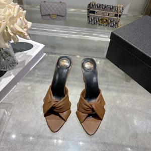 Saint Laurent Chunky Heeled Pointed-Toe Sandals Gate361