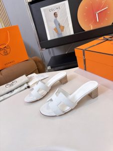 Hermes Genuine Leather Slippers Gate15475