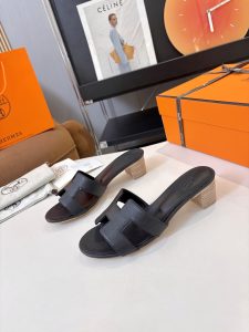 Hermes Genuine Leather Slippers Gate15478