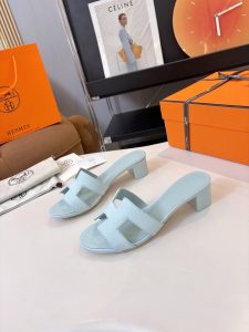 Hermes Genuine Leather Slippers Gate15479